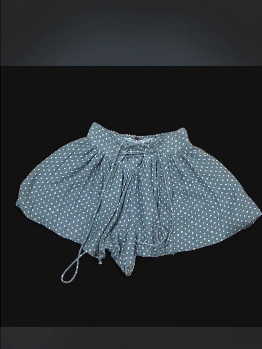 Free People Blue Polka Dot Skater Skirt